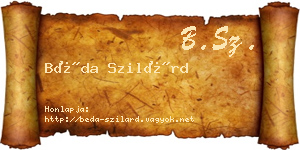 Béda Szilárd névjegykártya
