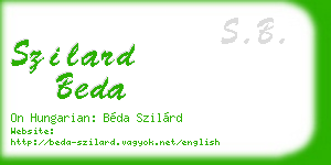 szilard beda business card