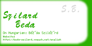 szilard beda business card